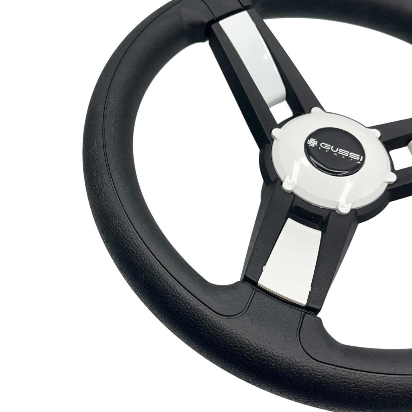 Giazza Golf Cart Steering E-Z-GO HUB Soft Touch Rim ABS Spokes - White Inserts