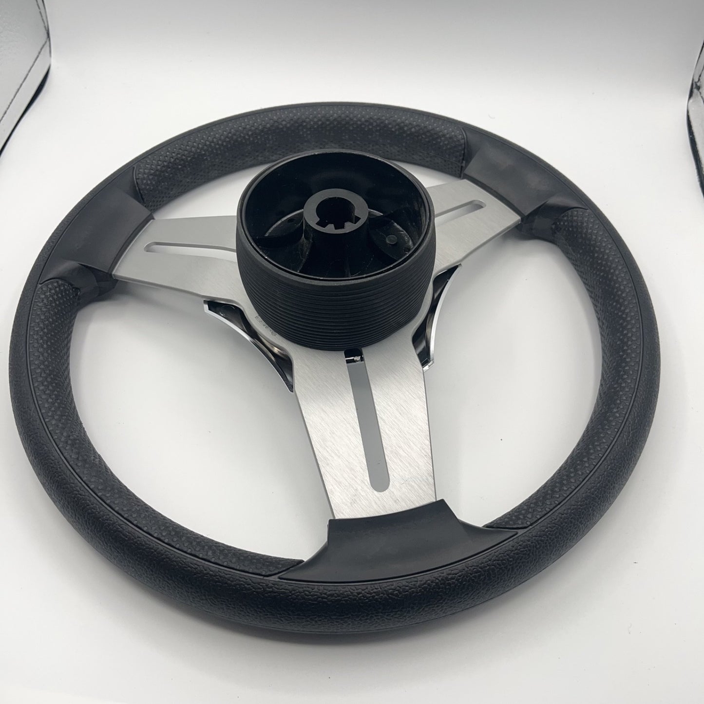 Model 15 Marine Steering Wheel Brushed Aluminum Spokes | Legend Boats