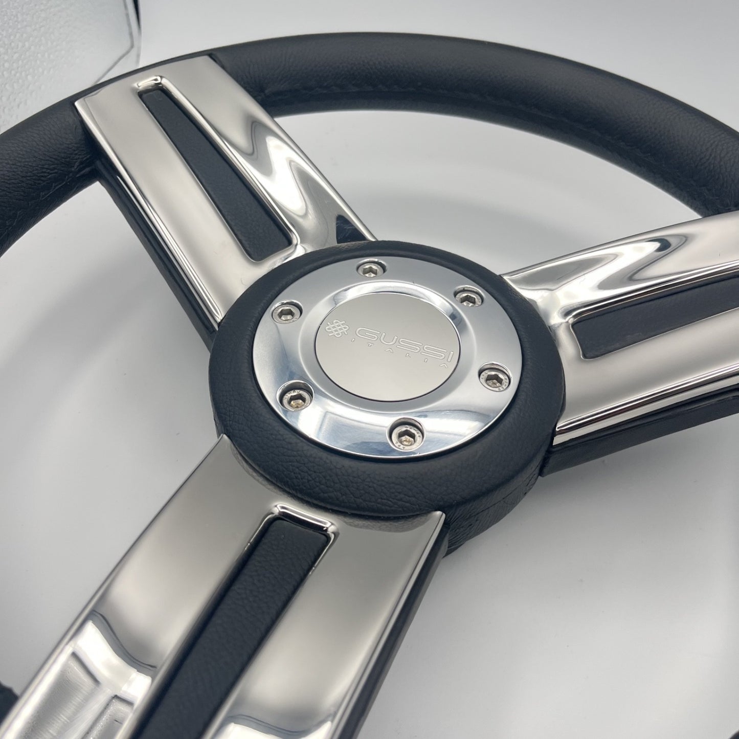 Gussi Italia Marine Steering Wheel Stainless Steel Spoke Soft Touch Rim | Gussi