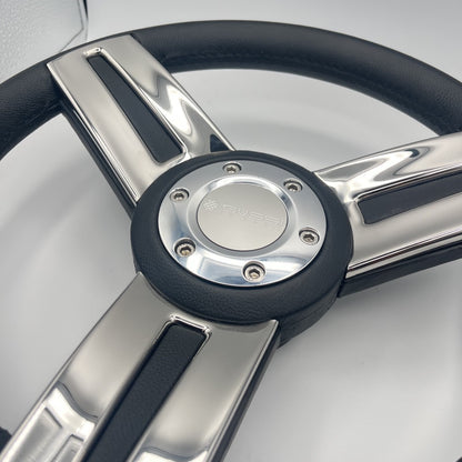 Gussi Italia Marine Steering Wheel Stainless Steel Spoke Soft Touch Rim | Gussi