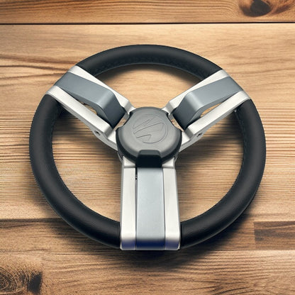 Gussi Italia Marine Steering Wheel Multi Color Gray Aluminum Wheel | Tige
