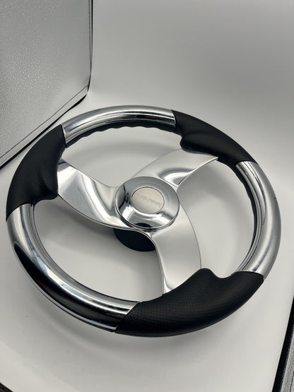 Model M533 Boat Steering Wheel Polished Aluminum Spokes | Gussi Italia
