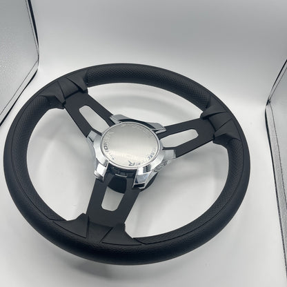 Gussi Italia Boat Model 15 Steering Wheel Black Brushed Alum Spokes | Smoker