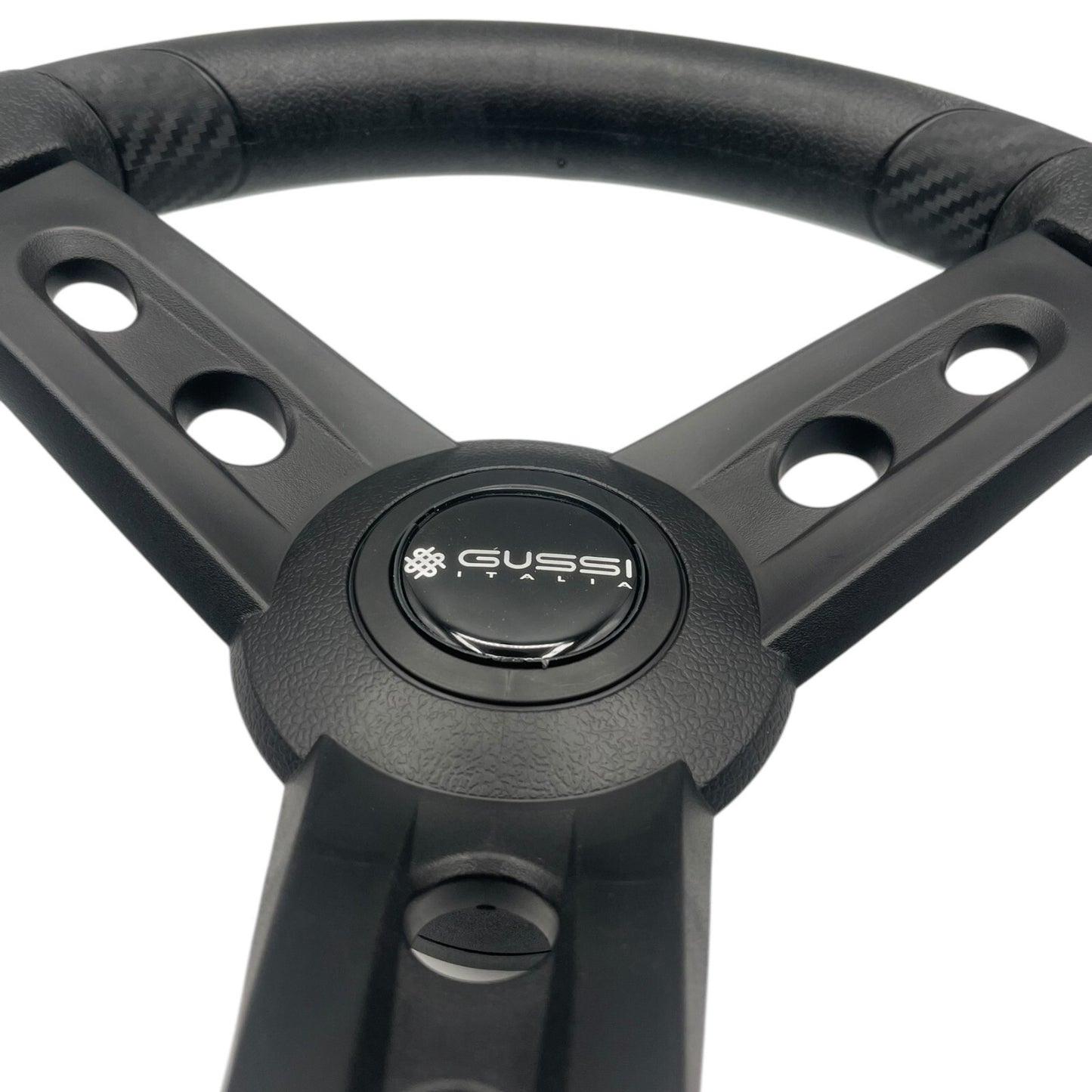 Lugana Black Marine Steering Wheel | Gussi Italia