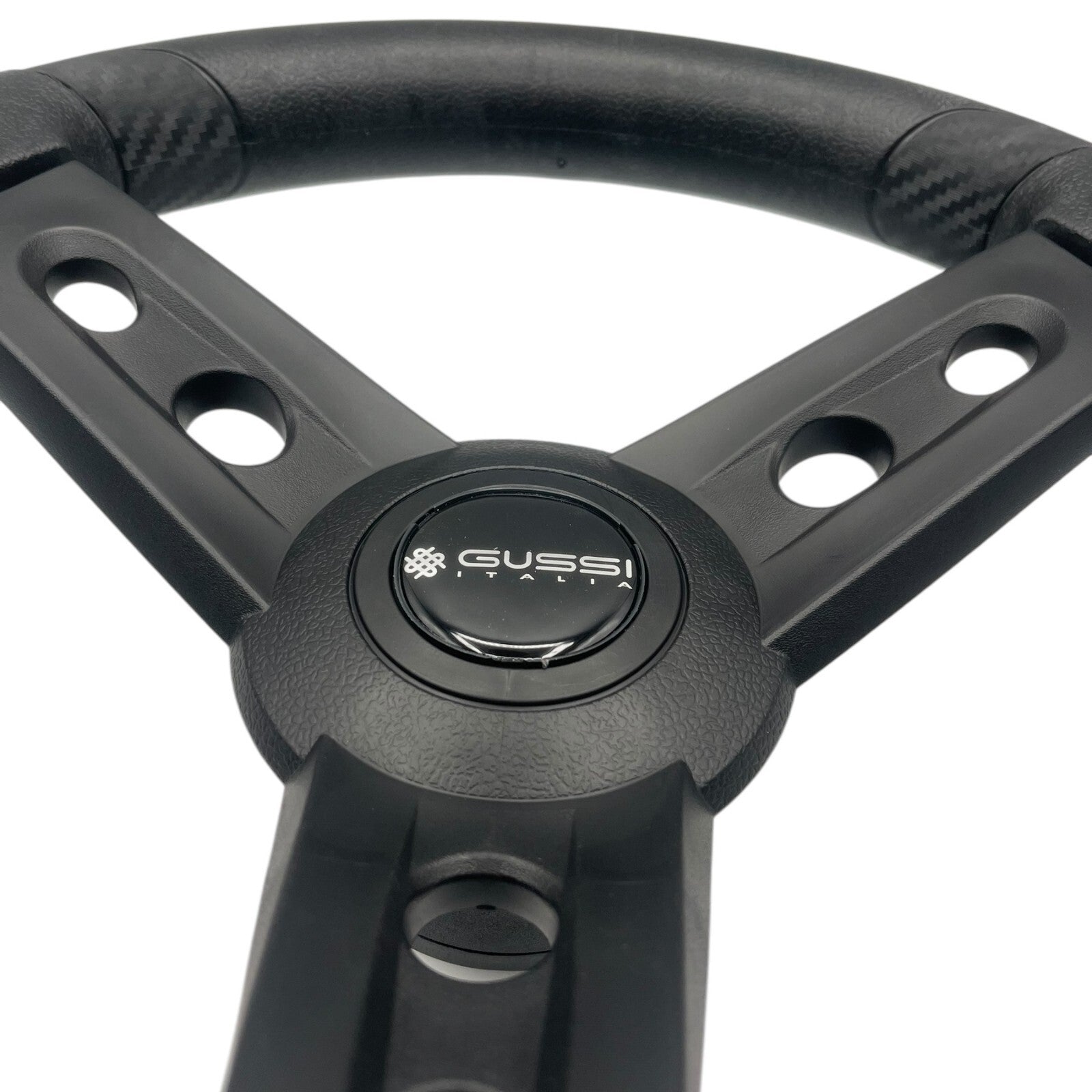Lugana Black Marine Steering Wheel | Gussi Italia