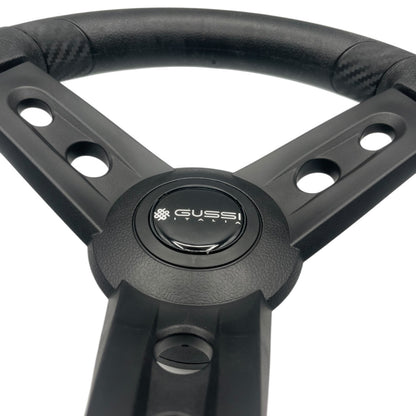 Lugana Black Marine Steering Wheel | Gussi Italia