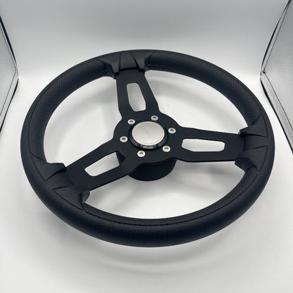 Gussi Italia Model 15 Steering Wheel Blk Brushed Alum Spokes | Bennington