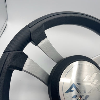 Benaco Boat Steering Wheel Brushed Aluminum Spokes | ATX Boats