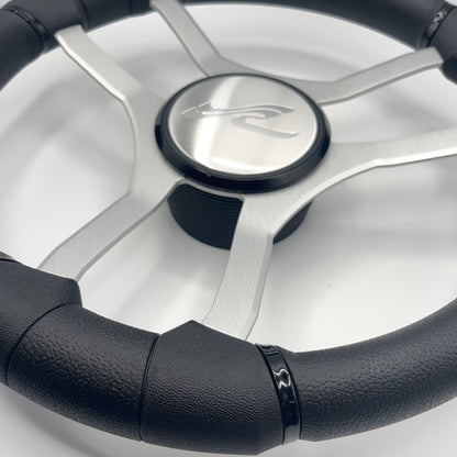 Malera Boat Steering Wheel Brushed Aluminum Spokes | SeaRay Boats