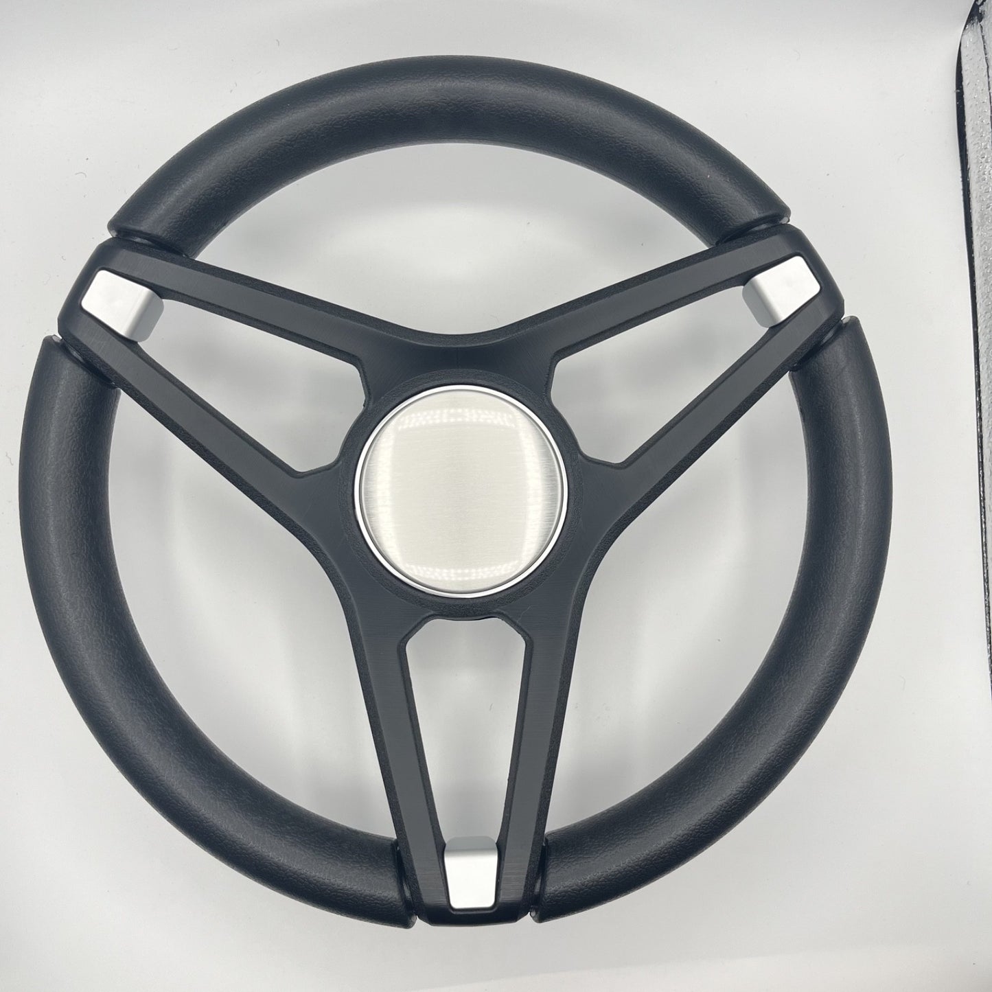 Molino Black w/Soft Touch Urethane Rim Boat Steering Wheel | Blank