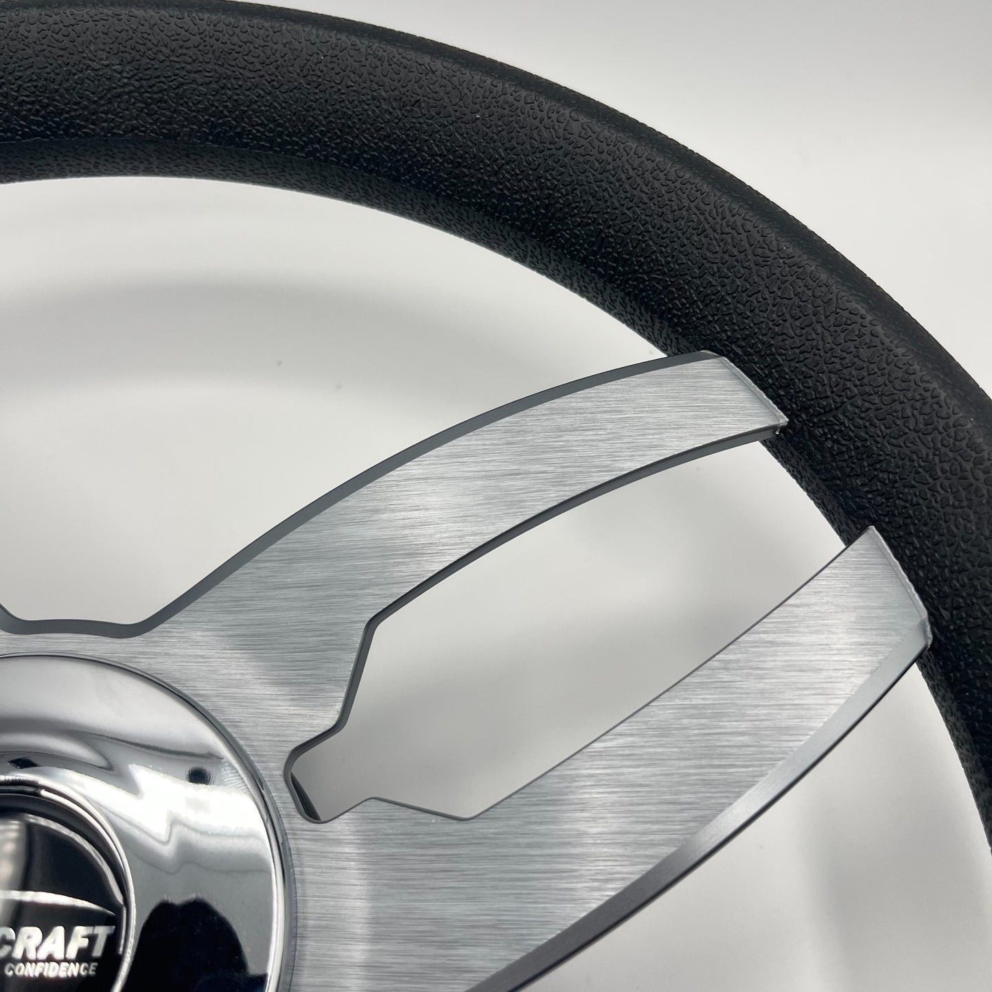Cabrio Boat Steering Wheel Gray Brushed Alum Spoke | StabiCraft