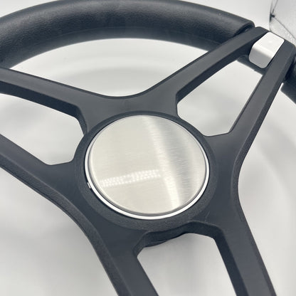 Molino Black w/Soft Touch Urethane Rim Boat Steering Wheel | Blank