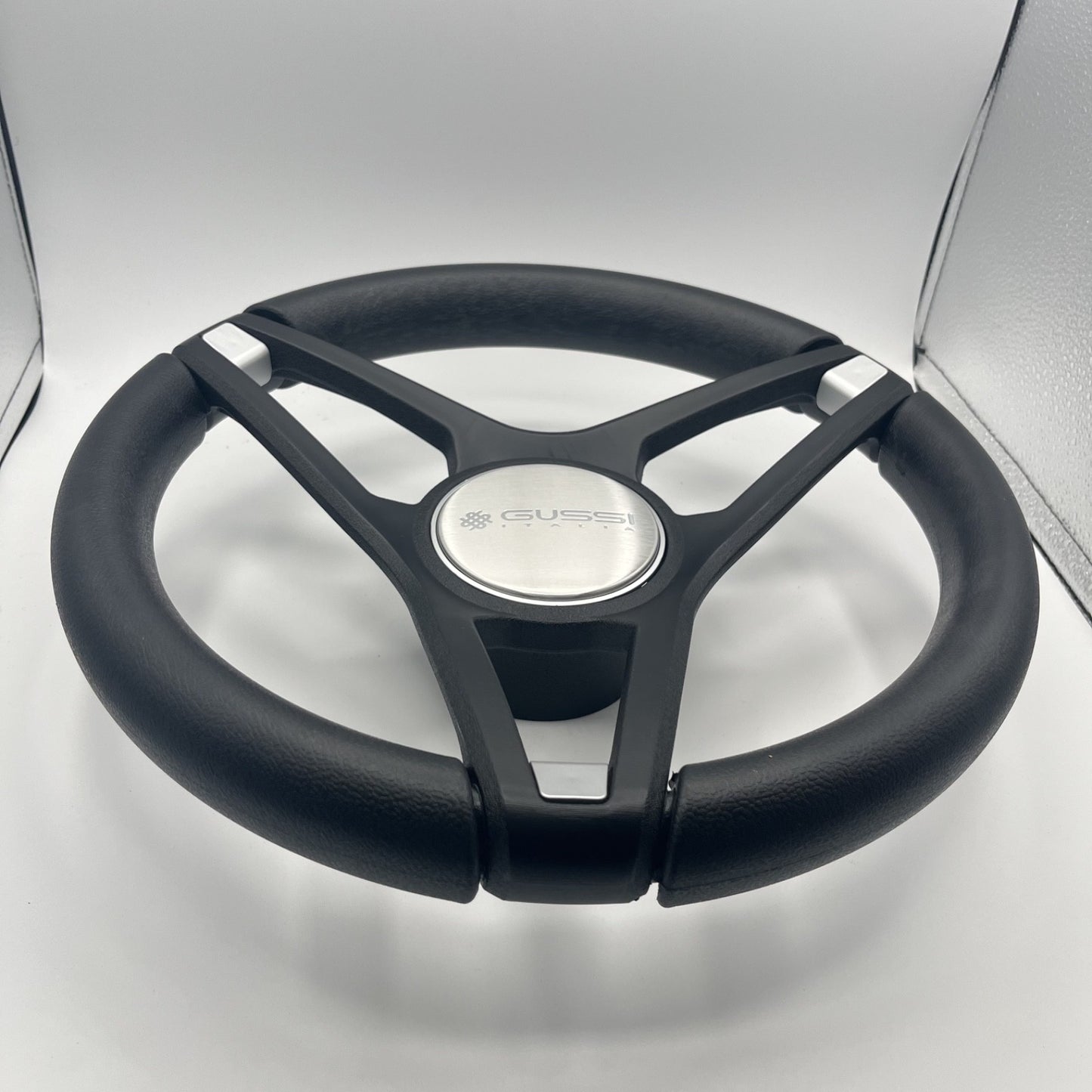 Molino Black w/Soft Touch Urethane Rim Boat Steering Wheel | Gussi
