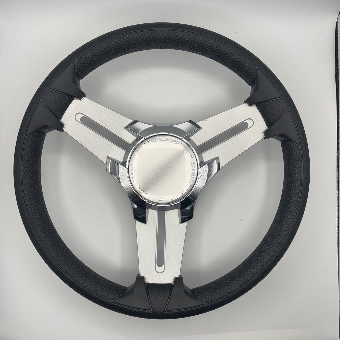 Model 15 Marine Steering Wheel Brushed Aluminum Spokes | Starcraft