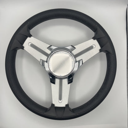 Model 15 Marine Steering Wheel Brushed Aluminum Spokes | Starcraft