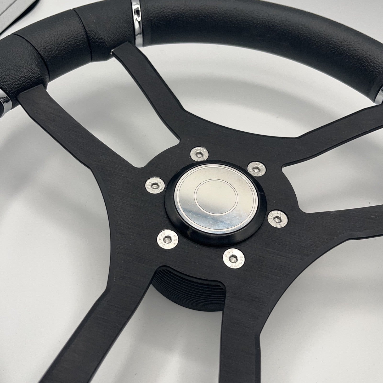 Malera Boat Steering Wheel Black Aluminum Spokes | Target Snap-in