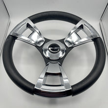 Model M13C Black & Chrome Steering Wheel fits E-Z-GO Golf Carts