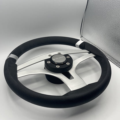 Badia Boat Steering Wheel Brushed Aluminum Spokes | Gussi Snap-in