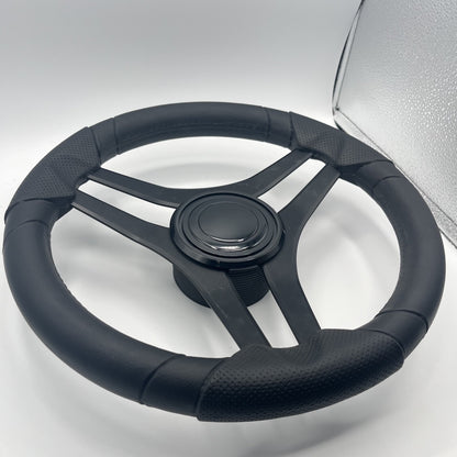 Molinara Marine Steering Wheel Black Brushed Alum Spokes | Lg Black Target