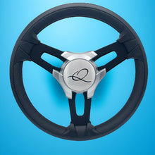 Model 15 Boat Steering Wheel Black Brushed Alum Spokes | Apex