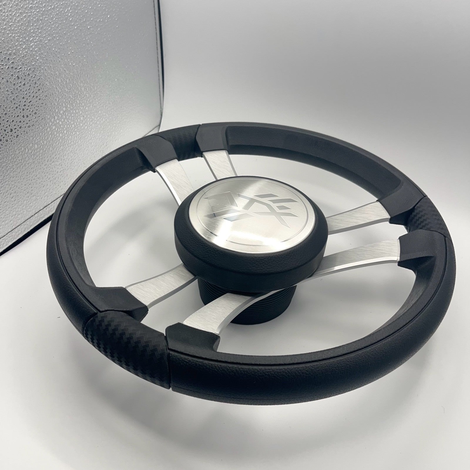 Benaco Boat Steering Wheel Brushed Aluminum Spokes | ATX Boats