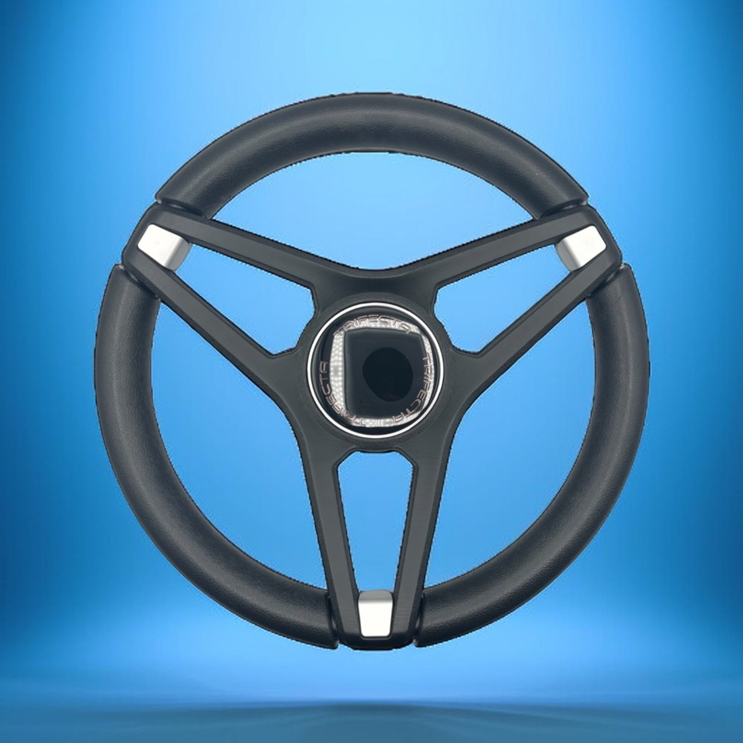 Molino Black w/Soft Touch Urethane Rim Boat Steering Wheel | Trifecta Boats