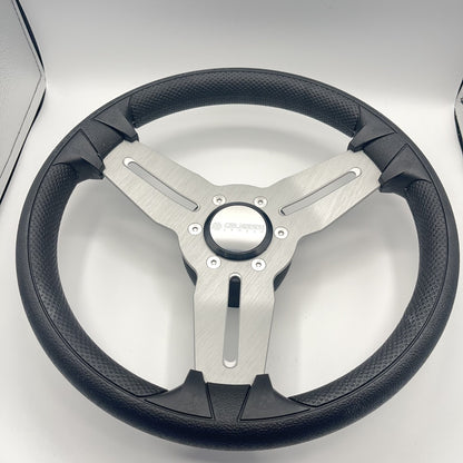 Model 15 Marine Steering Wheel Brushed Aluminum Spokes | Gussi Logo