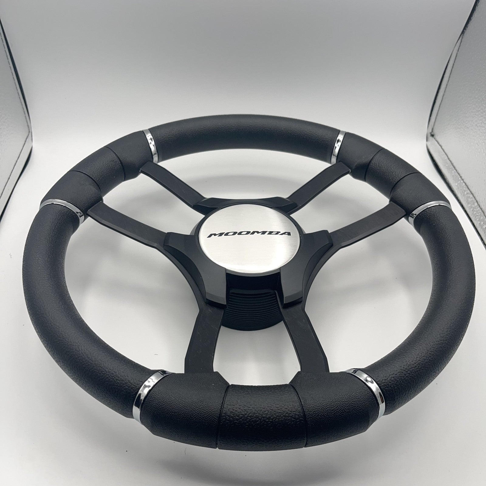 Malera Boat Steering Wheel Black Aluminum Spokes | Moomba Boats
