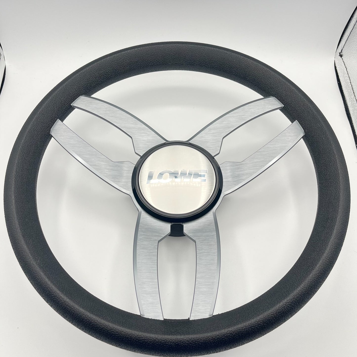Cabrio Boat Steering Wheel Gray Brushed Alum Spoke | Lowe Boat