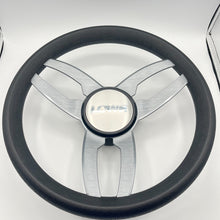 Cabrio Boat Steering Wheel Gray Brushed Alum Spoke | Lowe Boat