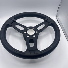 Model 15 Boat Steering Wheel Black Brushed Alum Spokes |Blank