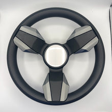 Collina Boat Steering Wheel Dark Gray Inserts - Blank Dome - Keyed ONLY