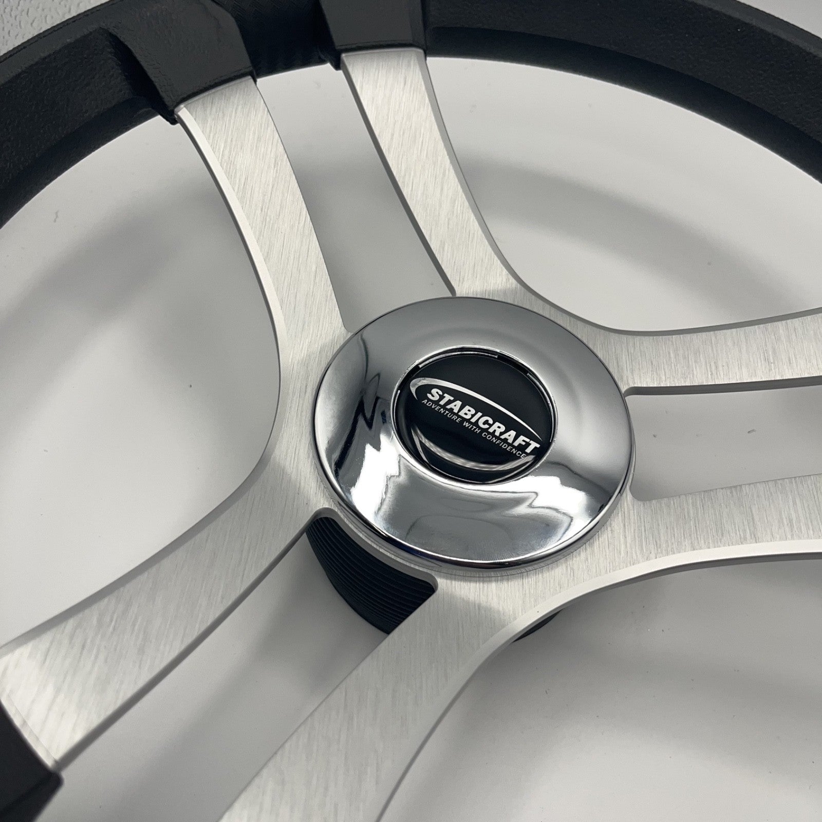 Benaco Boat Steering Wheel Brushed Aluminum Spokes | Stabicraft
