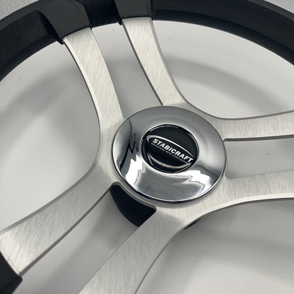 Benaco Boat Steering Wheel Brushed Aluminum Spokes | Stabicraft