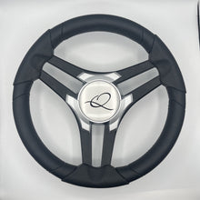 Molinara Marine Steering Wheel Black Brushed Alum Spokes | Apex