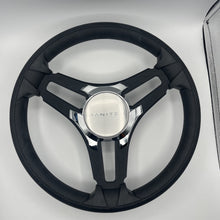 Gussi Italia Marine Steering Wheel Black Brush Metal Spokes | Manitou