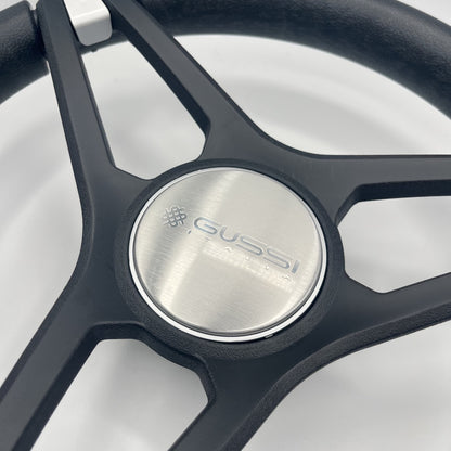 Molino Black w/Soft Touch Urethane Rim Boat Steering Wheel | Gussi