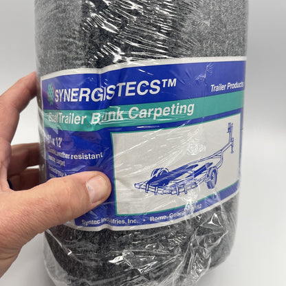 Syntec 8" x 12' Charcoal Trailer Bunk Carpeting for Boat Trailers - 16oz