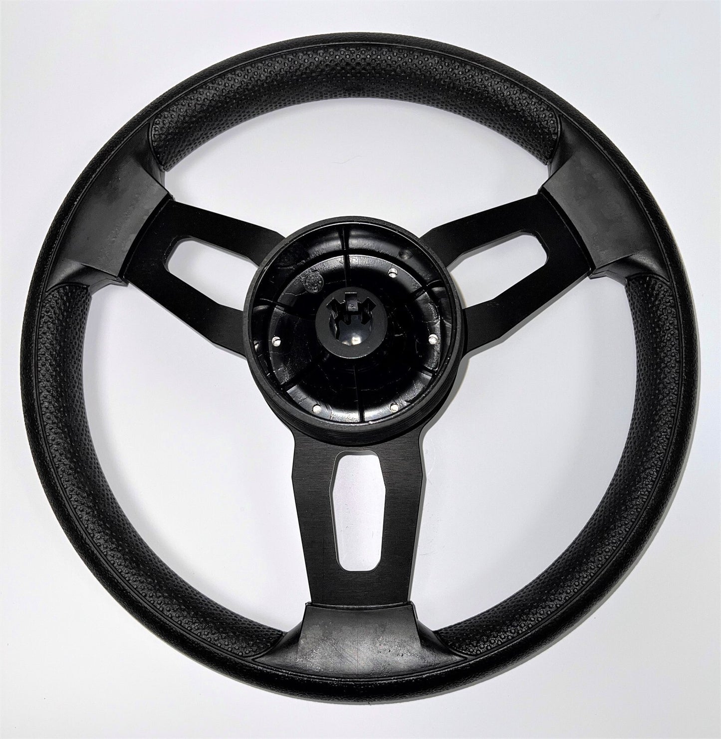 Model 15 Marine Steering Wheel Black Brushed Aluminum Spokes | Metal Blank