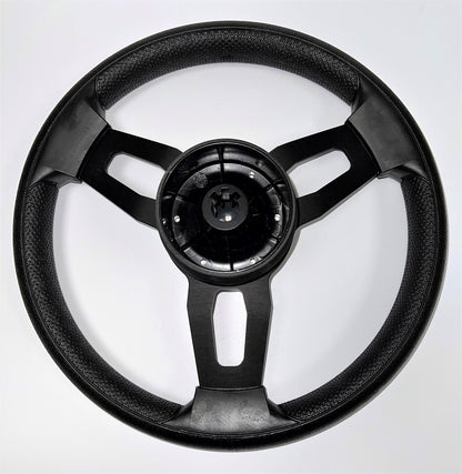 Model 15 Marine Steering Wheel Black Brushed Aluminum Spokes | Metal Blank
