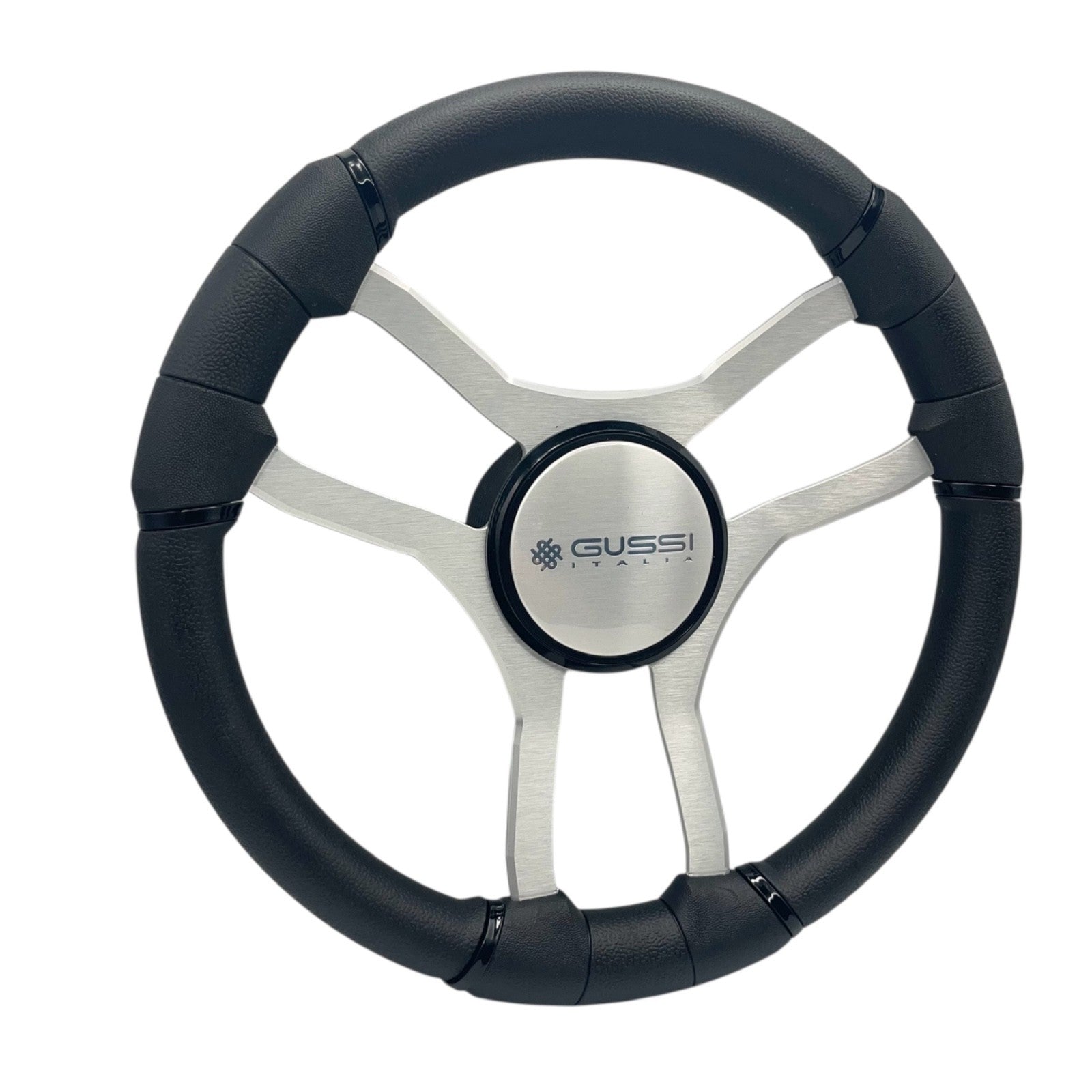 Malera Boat Steering Wheel Brushed Aluminum Spokes