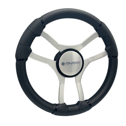 Malera Boat Steering Wheel Brushed Aluminum Spokes