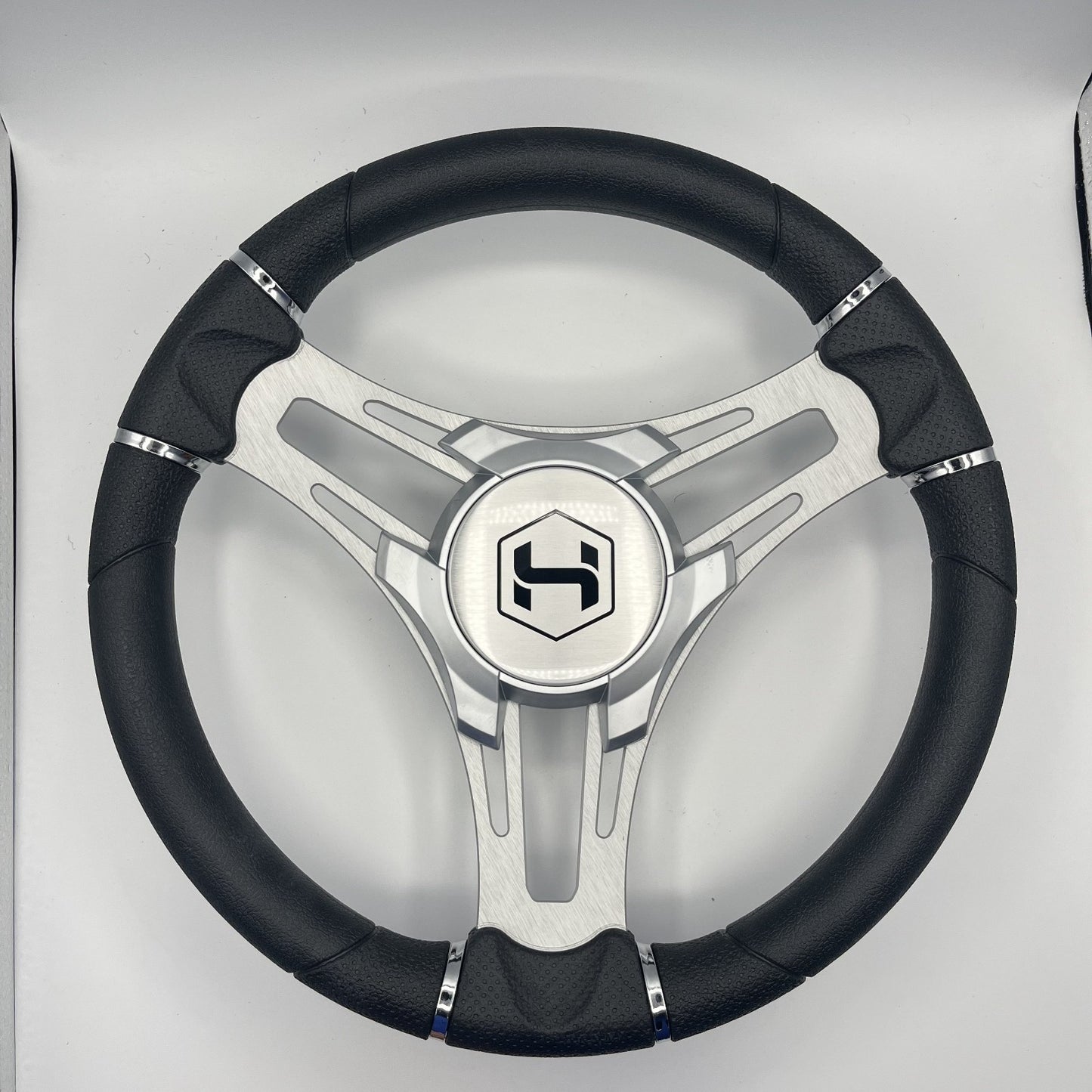 Verona Boat Steering Wheel Brush Alum Spoke | Harris Pontoon