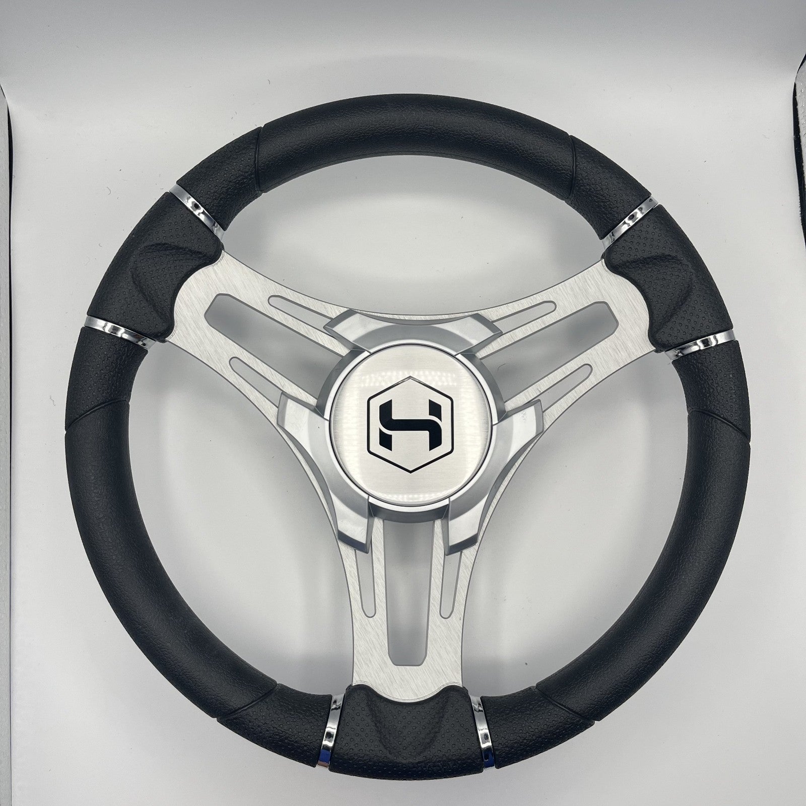 Verona Boat Steering Wheel Brush Alum Spoke | Harris Pontoon