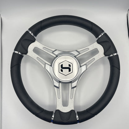 Verona Boat Steering Wheel Brush Alum Spoke | Harris Pontoon