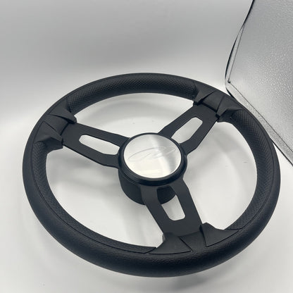 Gussi Italia Model 15 Steering Wheel Blk Brushed Alum Spokes | Regal