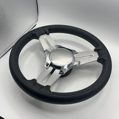 Model 15 Marine Steering Wheel Brushed Aluminum Spokes | Starcraft