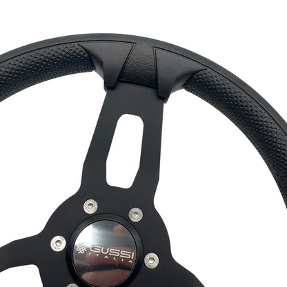 Model 15 Marine Steering Wheel Black Brushed Aluminum Spokes | Gussi Italia
