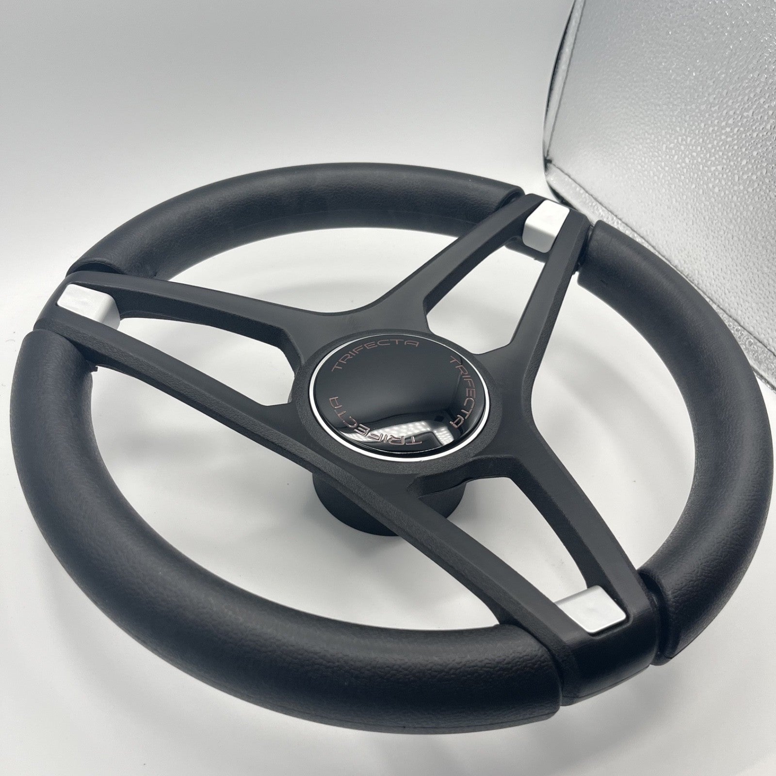 Molino Black w/Soft Touch Urethane Rim Boat Steering Wheel | Trifecta Boats