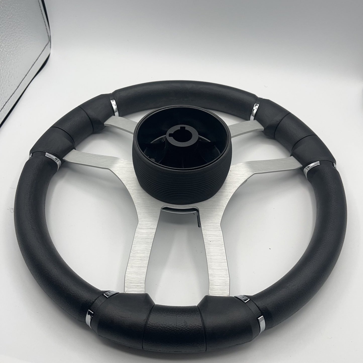 Malera Boat Steering Wheel Brushed Alum Spoke | Plain